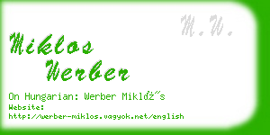 miklos werber business card